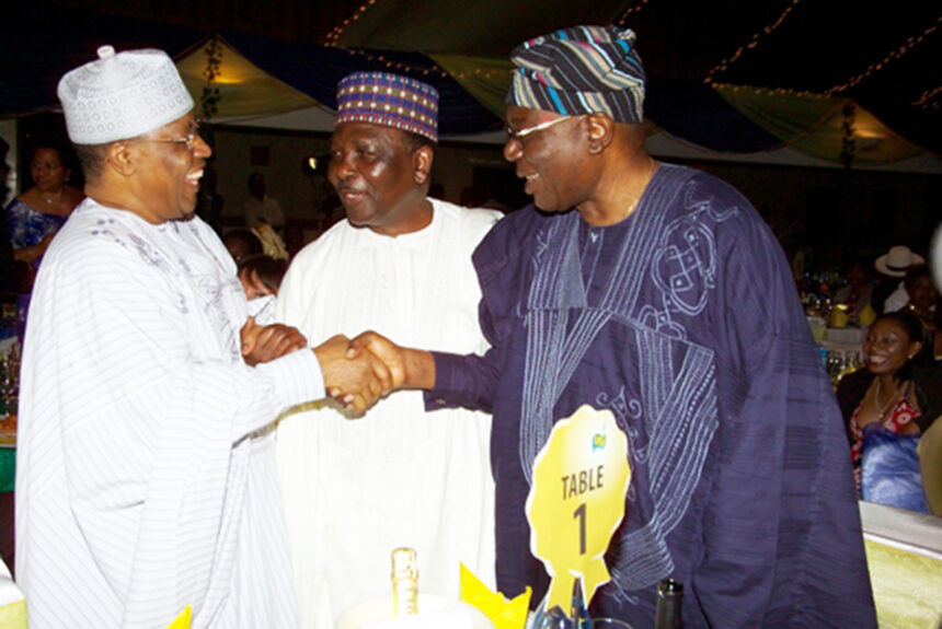 IBB, Gowon and Shonekon, former Heads of state at NLNG Grand Award Night 2007. Three Former Heads of State at The Grand Award Night